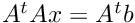 $ A^t A x = A^t b $